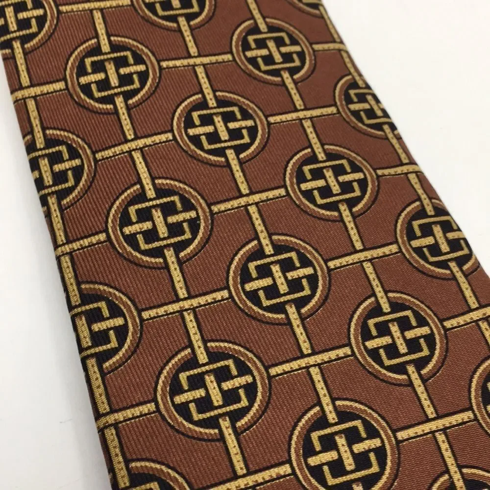 Vintage Smithsonian Institution By Prince Consort Floor Tile Silk Tie